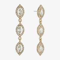 Monet Jewelry Womens Glass Marquise Hypoallergenic Drop Earrings