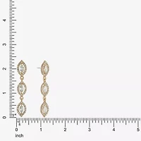 Monet Jewelry Womens Glass Marquise Hypoallergenic Drop Earrings