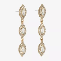 Monet Jewelry Womens Glass Marquise Hypoallergenic Drop Earrings