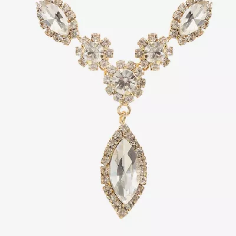 Monet Jewelry Womens Glass 17 Inch Y Necklace