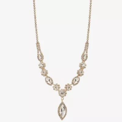 Monet Jewelry Womens Glass 17 Inch Y Necklace