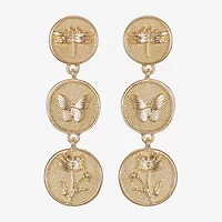 Monet Jewelry Womens Round Hypoallergenic Drop Earrings