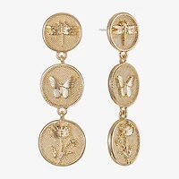 Monet Jewelry Womens Round Hypoallergenic Drop Earrings