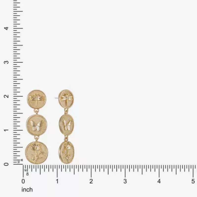 Monet Jewelry Womens Round Hypoallergenic Drop Earrings