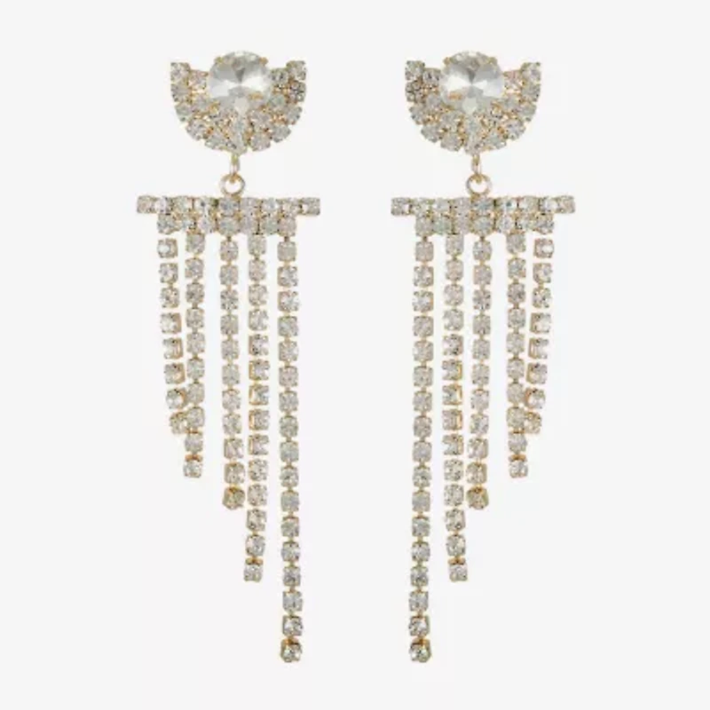 Monet Jewelry Womens Glass Round Hypoallergenic Drop Earrings