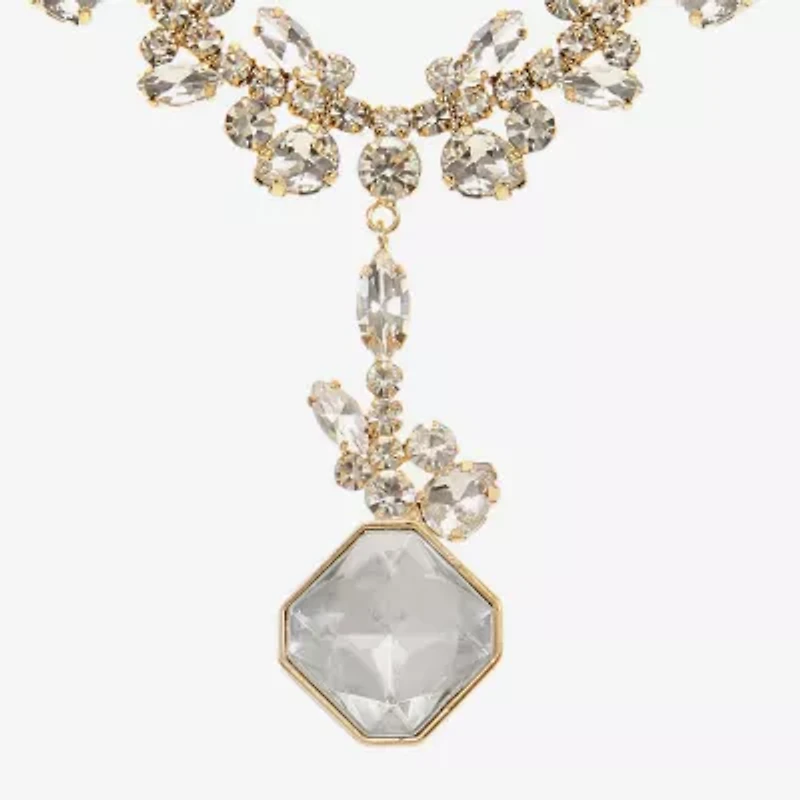 Monet Jewelry Womens Glass 17 Inch Y Necklace