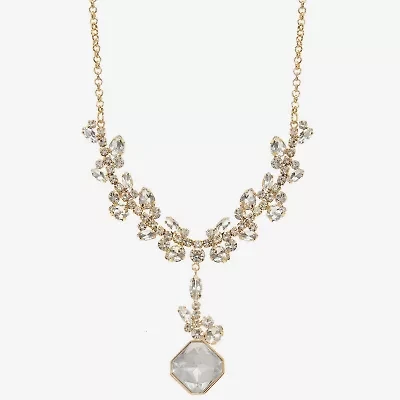 Monet Jewelry Womens Glass 17 Inch Y Necklace