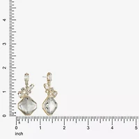 Monet Jewelry Womens Glass Square Hypoallergenic Drop Earrings