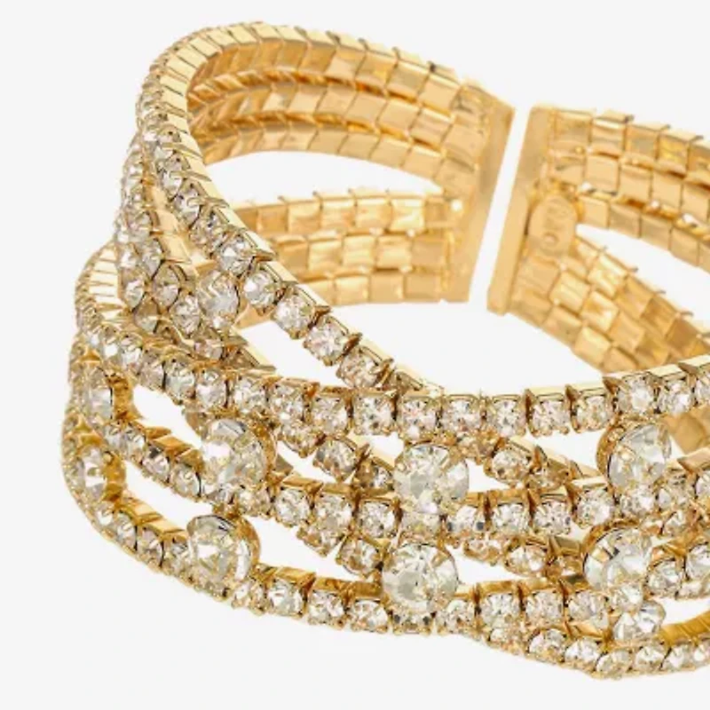 Monet Jewelry Womens Glass Cuff Bracelet