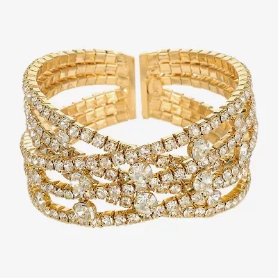 Monet Jewelry Womens Glass Cuff Bracelet