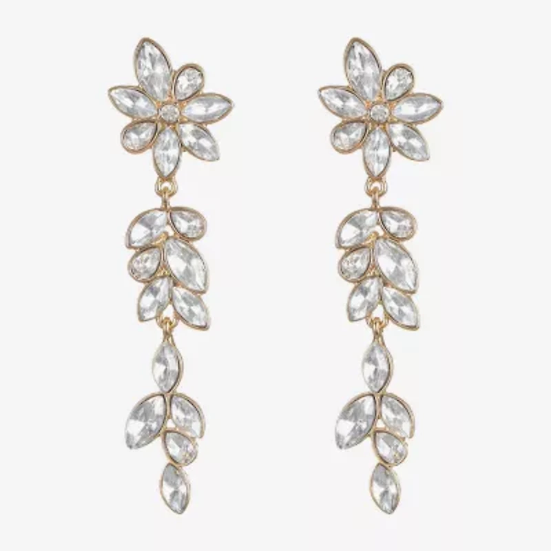 Monet Jewelry Womens Glass Marquise Hypoallergenic Drop Earrings