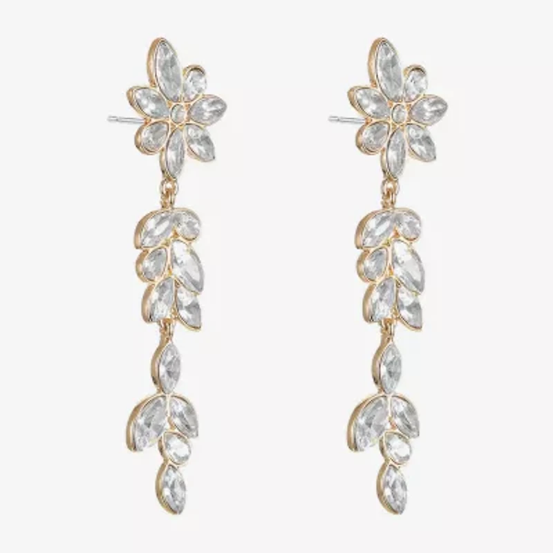 Monet Jewelry Womens Glass Marquise Hypoallergenic Drop Earrings