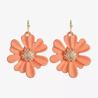 Liz Claiborne Womens Flower Drop Earrings