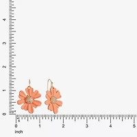 Liz Claiborne Womens Flower Drop Earrings