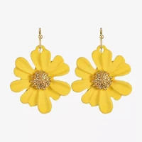 Liz Claiborne Womens Flower Drop Earrings