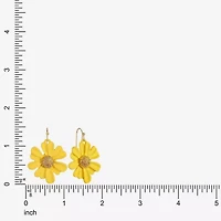 Liz Claiborne Womens Flower Drop Earrings