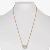 Monet Jewelry Womens Glass Heart 18 Inch Pendant Necklace