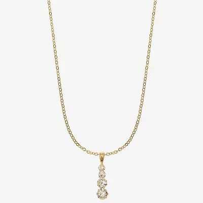 Monet Jewelry Womens Glass Round 15 Inch Pendant Necklace