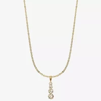 Monet Jewelry Womens Glass Round 15 Inch Pendant Necklace