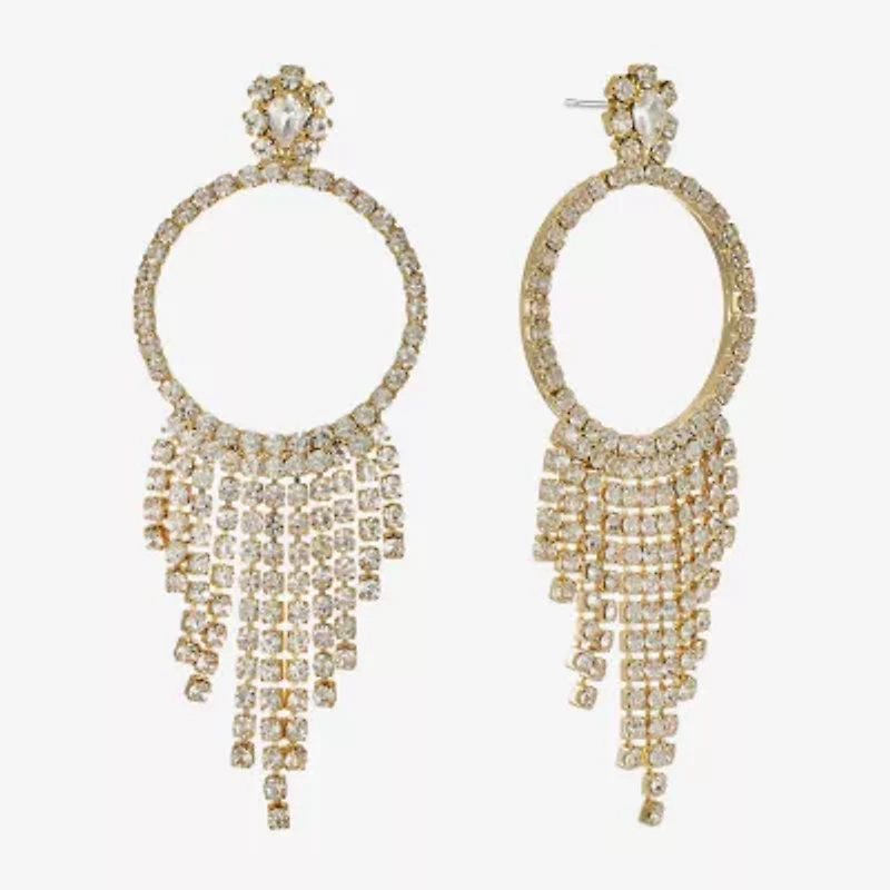 Monet Jewelry Womens Glass Round Hypoallergenic Drop Earrings