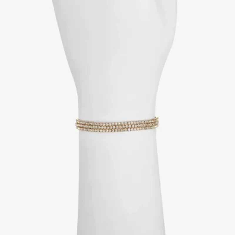 Monet Jewelry Womens Glass Round Stretch Bracelet