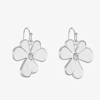 Liz Claiborne Womens Glass Flower Drop Earrings