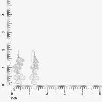 Liz Claiborne Womens Glass Flower Drop Earrings