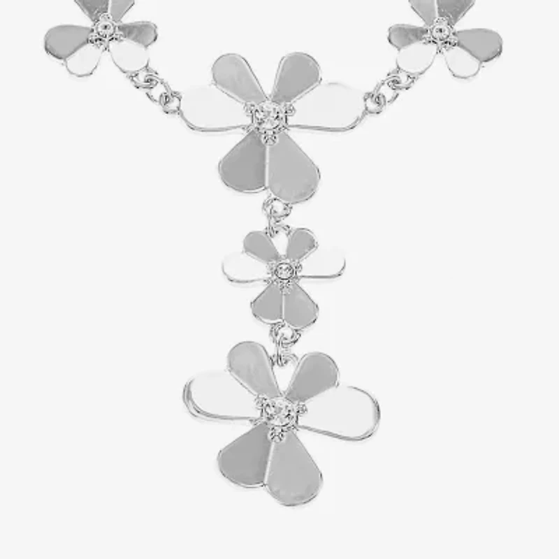 Liz Claiborne Womens Glass 17 Inch Y Necklace