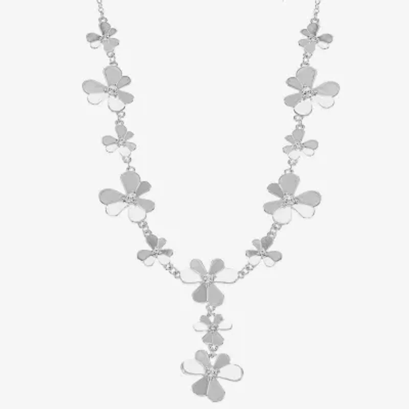 Liz Claiborne Womens Glass 17 Inch Y Necklace