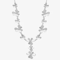 Liz Claiborne Womens Glass 17 Inch Y Necklace