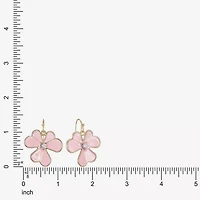 Liz Claiborne Womens Glass Flower Drop Earrings