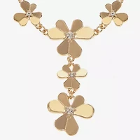 Liz Claiborne Womens Glass 17 Inch Y Necklace