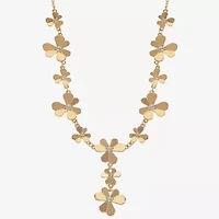 Liz Claiborne Womens Glass 17 Inch Y Necklace