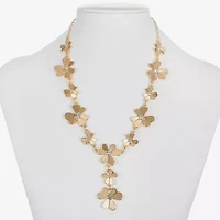 Liz Claiborne Womens Glass 17 Inch Y Necklace