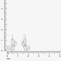 Liz Claiborne Womens Glass Butterfly Drop Earrings