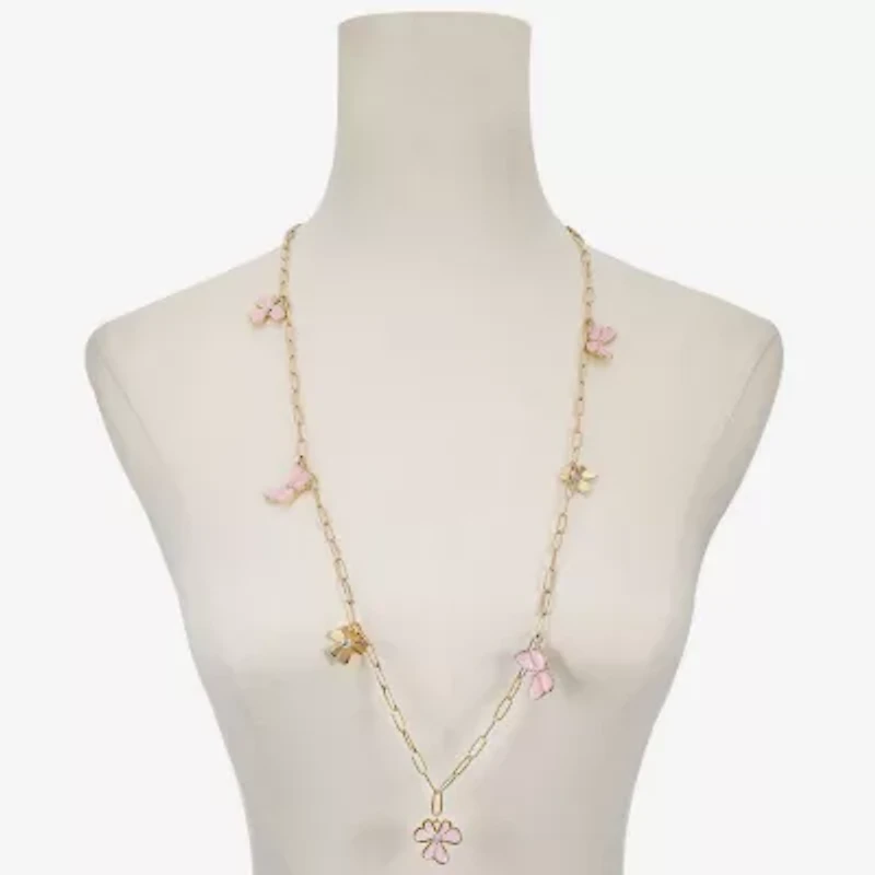 Liz Claiborne Womens Glass 34 Inch Strand Necklace