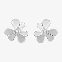 Liz Claiborne Glass 16mm Flower Stud Earrings