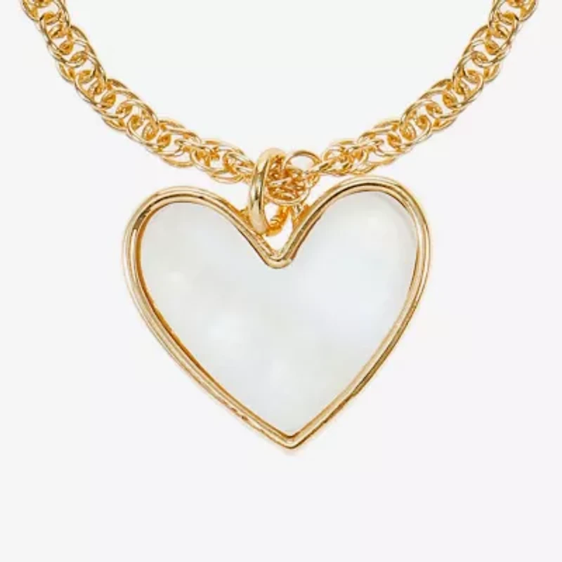 Liz Claiborne Womens Shell Heart 2-pc. Jewelry Set