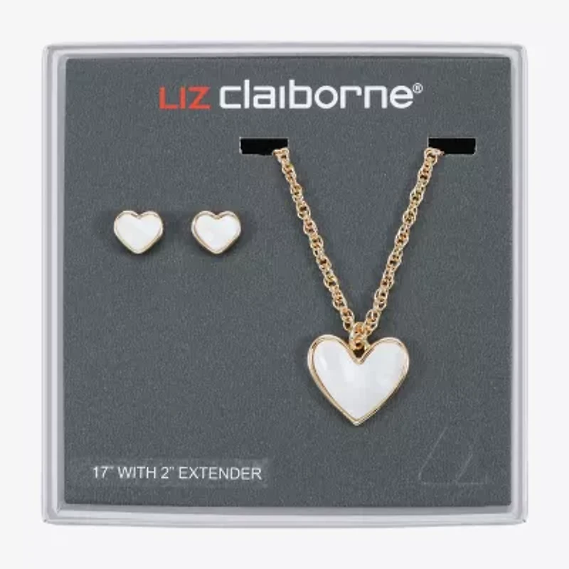 Liz Claiborne Womens Shell Heart 2-pc. Jewelry Set