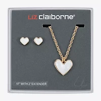 Liz Claiborne Womens Shell Heart 2-pc. Jewelry Set