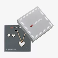 Liz Claiborne Womens Shell Heart 2-pc. Jewelry Set