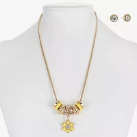 Liz Claiborne Womens Glass Flower 2-pc. Jewelry Set