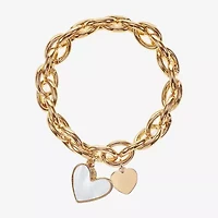 Liz Claiborne Womens Shell Heart Stretch Bracelet