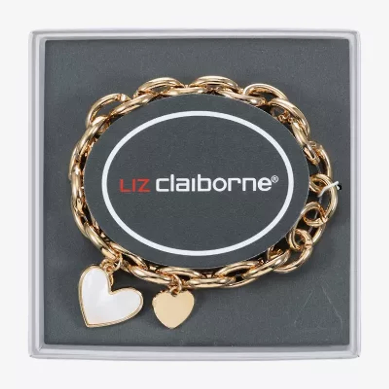 Liz Claiborne Womens Shell Heart Stretch Bracelet