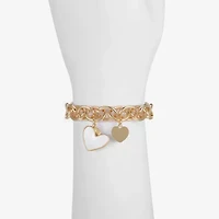 Liz Claiborne Womens Shell Heart Stretch Bracelet