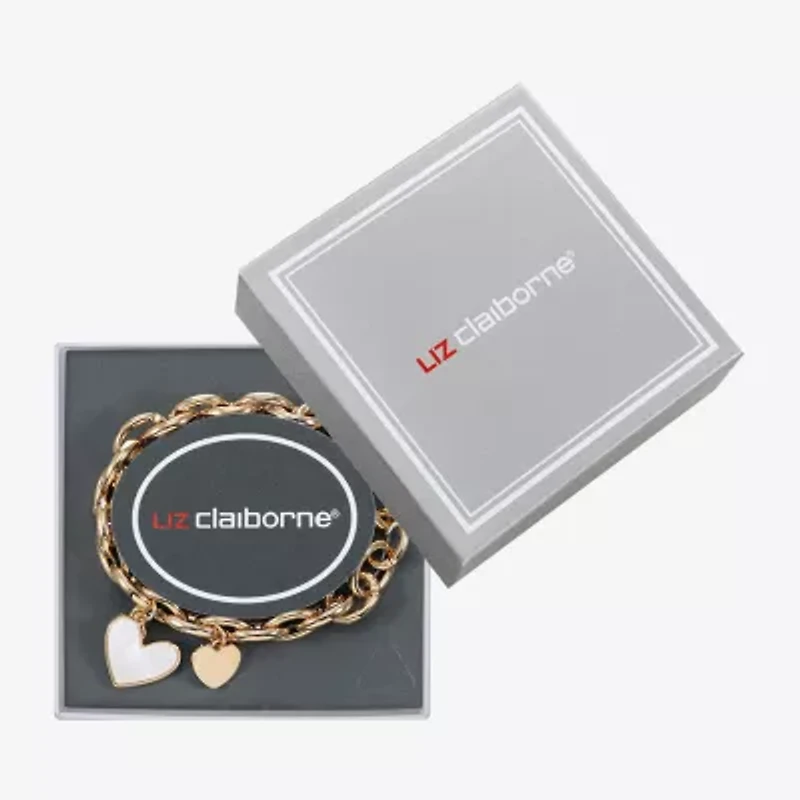 Liz Claiborne Womens Shell Heart Stretch Bracelet
