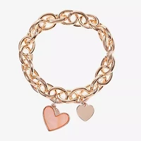 Liz Claiborne Womens Shell Heart Stretch Bracelet