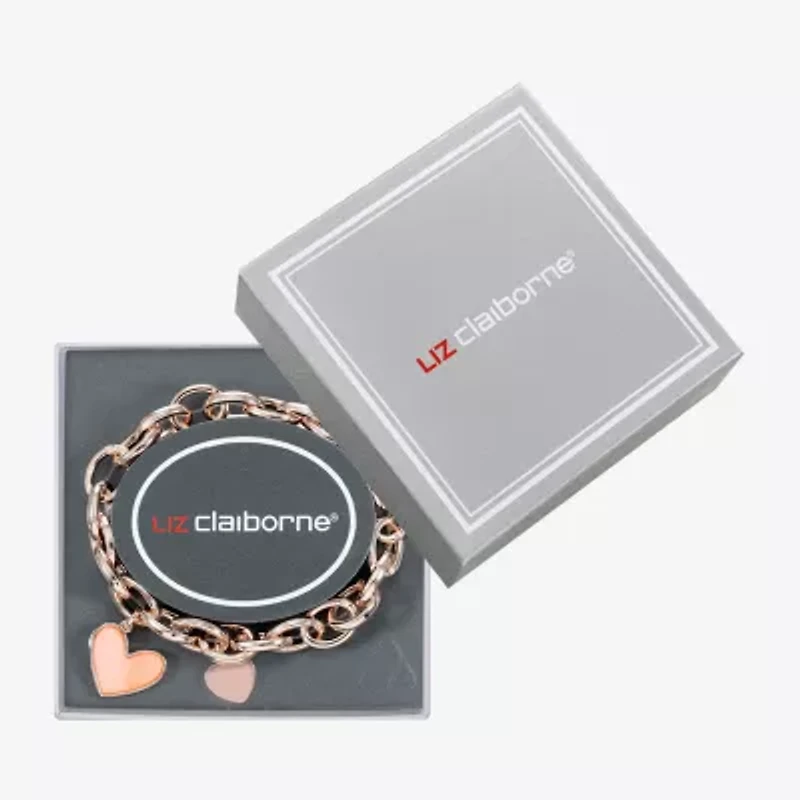 Liz Claiborne Womens Shell Heart Stretch Bracelet