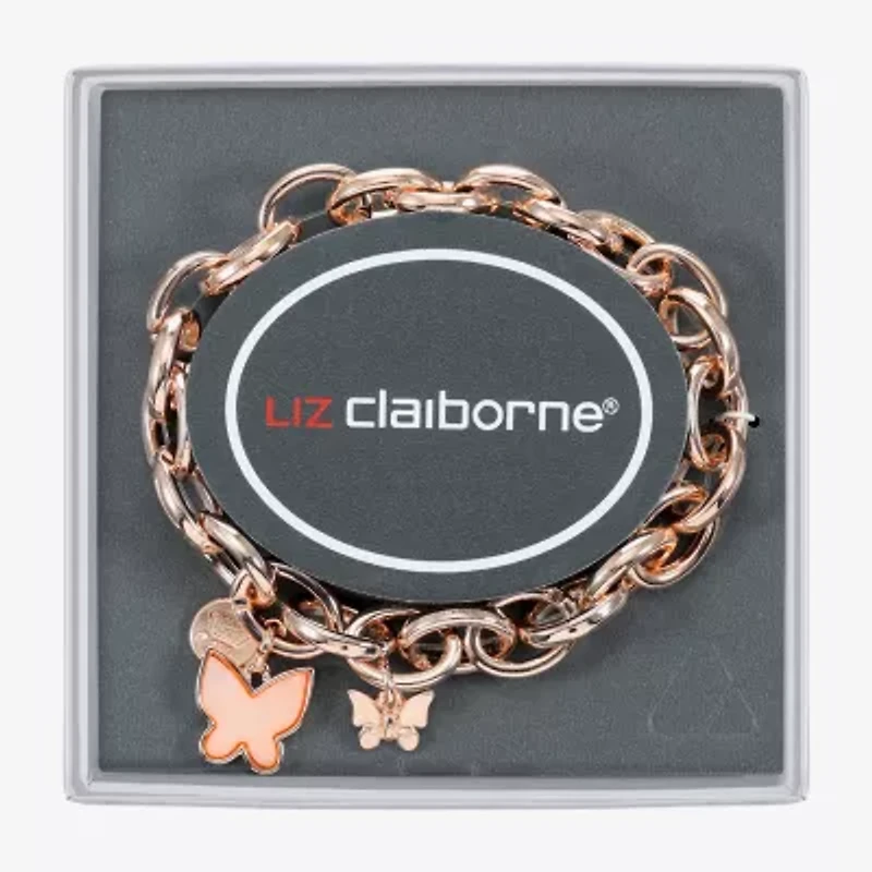 Liz Claiborne Womens Shell Butterfly Stretch Bracelet