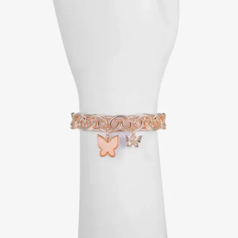 Liz Claiborne Womens Shell Butterfly Stretch Bracelet